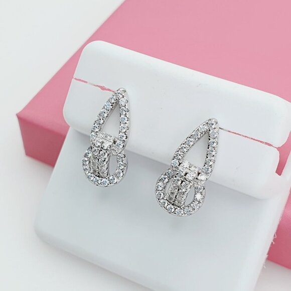 "925 Sterling Silver Cubic Zirconia Earrings, U19254686 - Picture 3 of 11